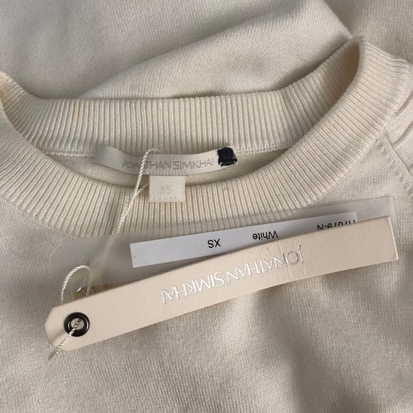 NWT Jonathan Simkhai cropped asymmetric hem utility sweater - Picture 6 of 7